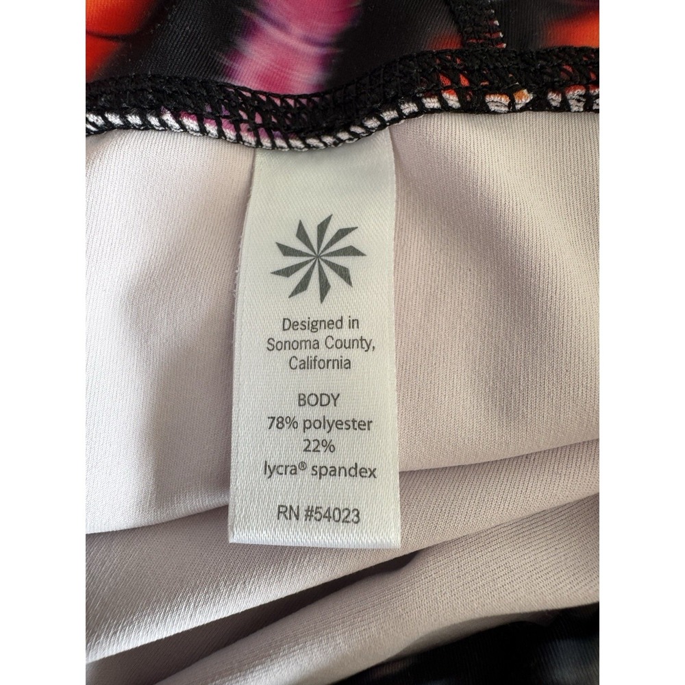 Athleta Womens Small Kaleidoscope Abstract Print Activewear Leggings Black Pink - Picture 9 of 12